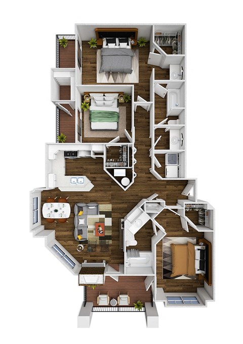 The Bluffs at Highlands Ranch Apartments in Highlands Ranch, Colorado Creekside Floor Plan